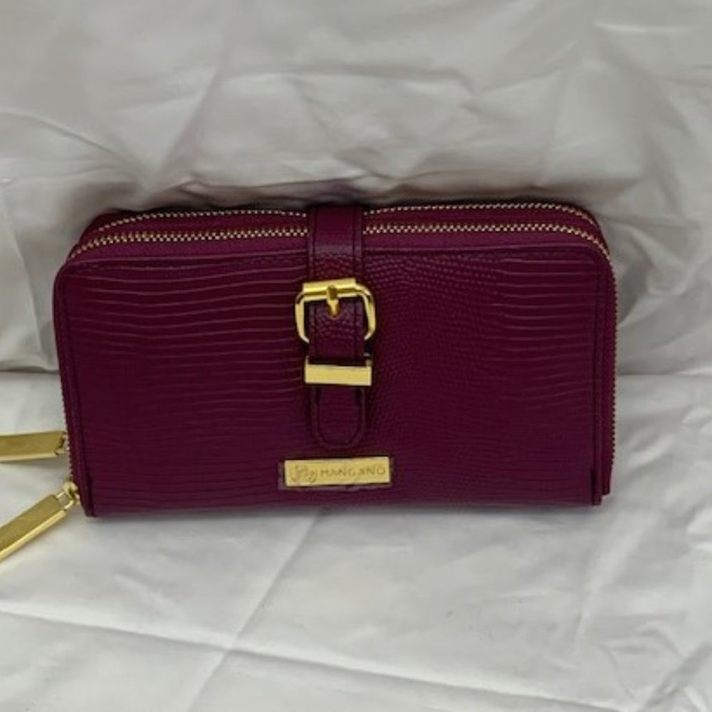 JOY Mangano Lizard Embossed Leather Wallet